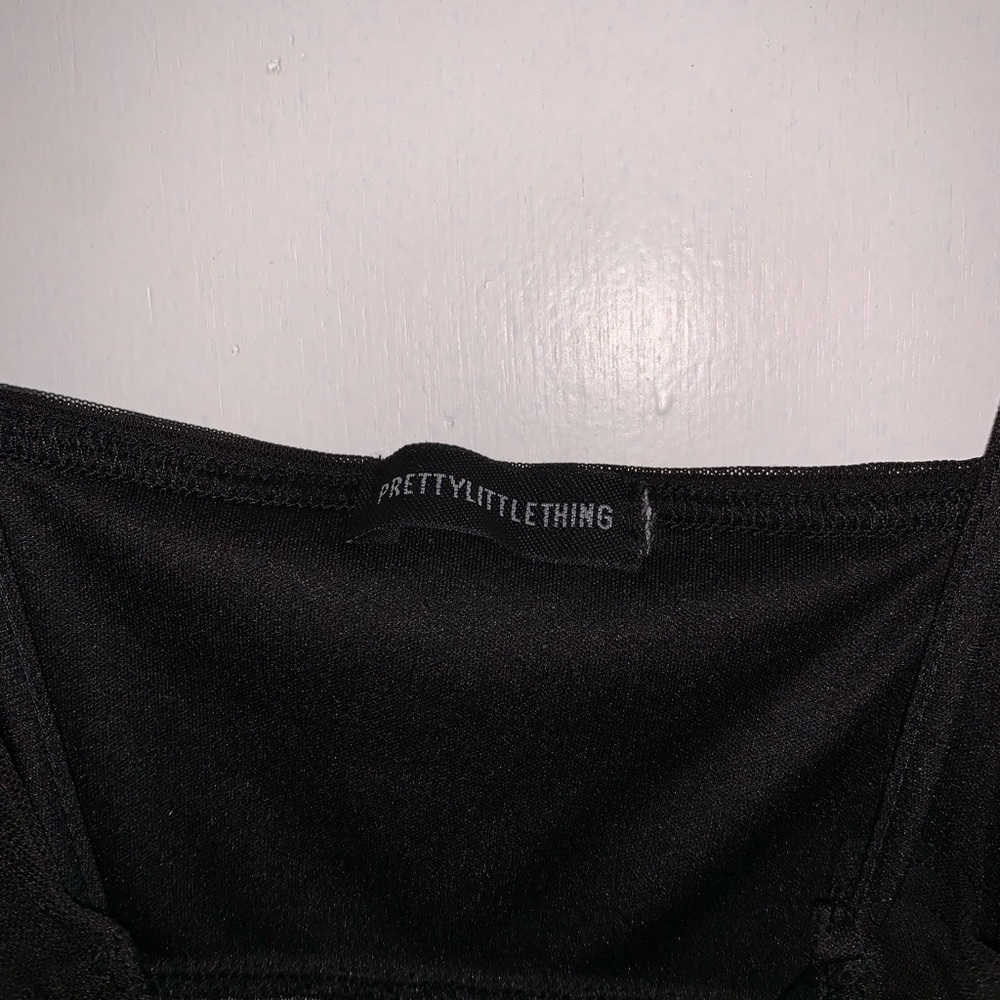 PrettyLittleThing Mesh Sexy Black Dress - Picture 5 of 7